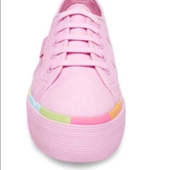SUPERGA platform rainbow NWT! size 6 W last pair! - Picture 7 of 8